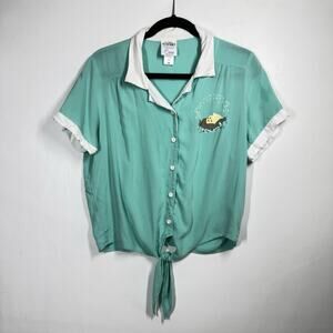 Her Universe Studio Ghibli My Neighbor Totoro Large Acorn Tie-Front Woven Shirt